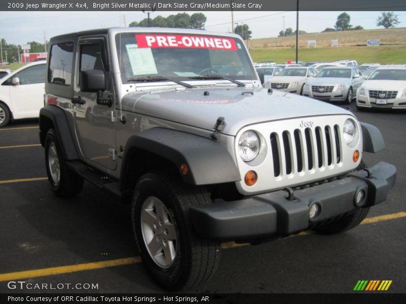 Bright Silver Metallic / Dark Slate Gray/Medium Slate Gray 2009 Jeep Wrangler X 4x4