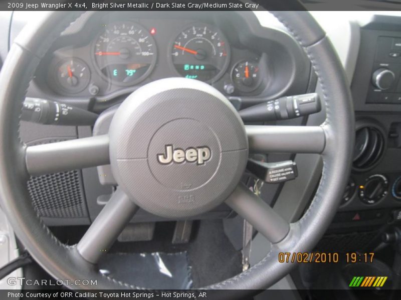 Bright Silver Metallic / Dark Slate Gray/Medium Slate Gray 2009 Jeep Wrangler X 4x4