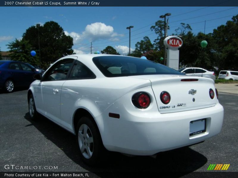 Summit White / Gray 2007 Chevrolet Cobalt LS Coupe