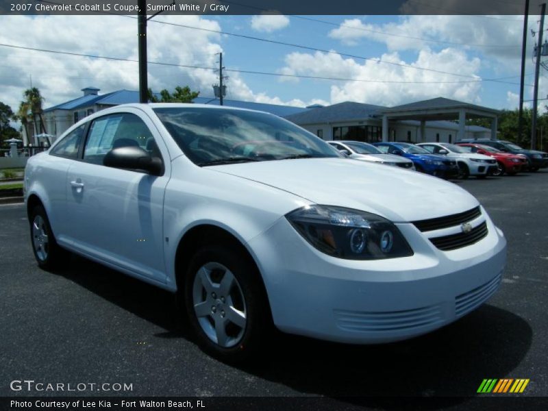 Summit White / Gray 2007 Chevrolet Cobalt LS Coupe