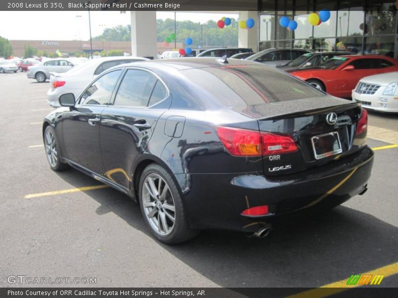 Black Sapphire Pearl / Cashmere Beige 2008 Lexus IS 350