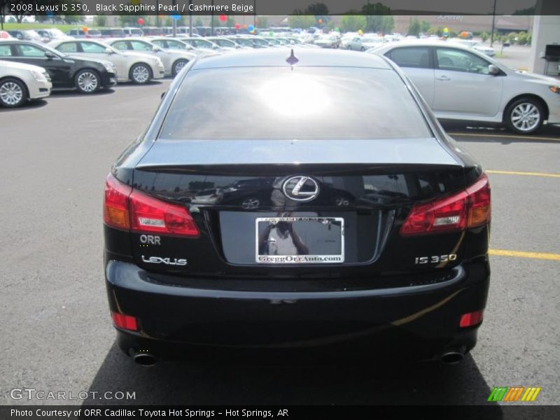 Black Sapphire Pearl / Cashmere Beige 2008 Lexus IS 350