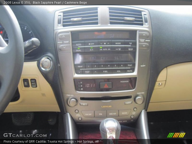 Black Sapphire Pearl / Cashmere Beige 2008 Lexus IS 350