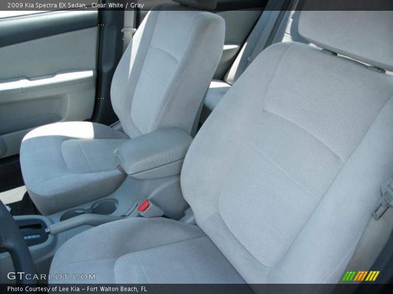 Clear White / Gray 2009 Kia Spectra EX Sedan