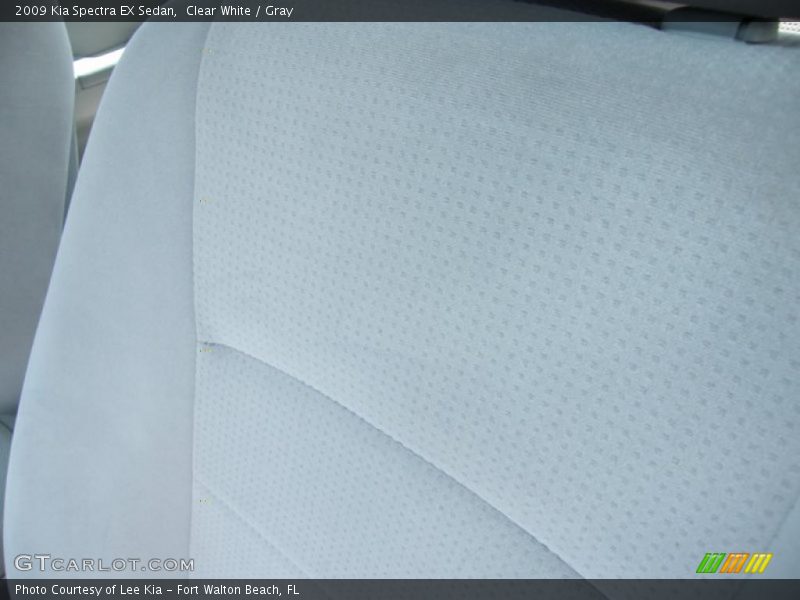 Clear White / Gray 2009 Kia Spectra EX Sedan