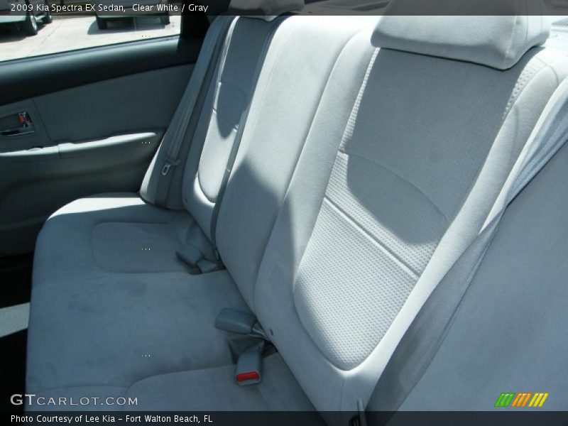 Clear White / Gray 2009 Kia Spectra EX Sedan