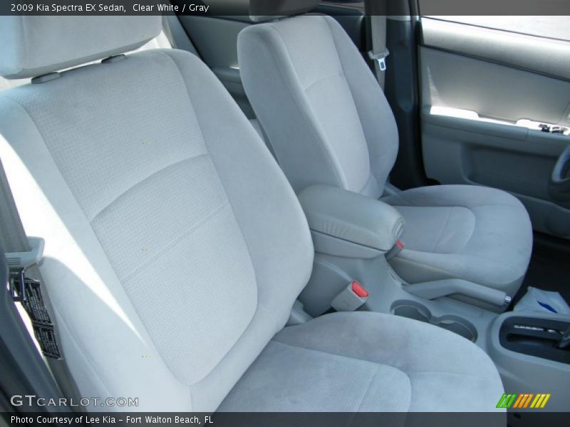 Clear White / Gray 2009 Kia Spectra EX Sedan