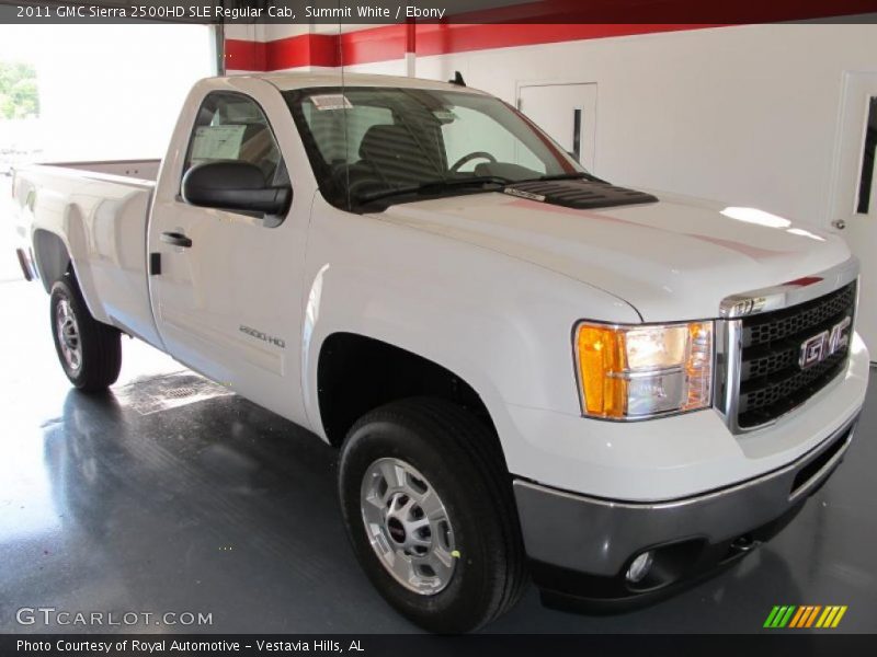 Summit White / Ebony 2011 GMC Sierra 2500HD SLE Regular Cab
