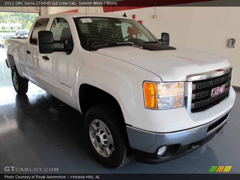 Summit White / Ebony 2011 GMC Sierra 2500HD SLE Crew Cab