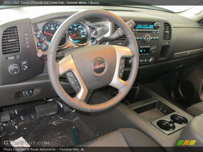 Summit White / Ebony 2011 GMC Sierra 2500HD SLE Crew Cab