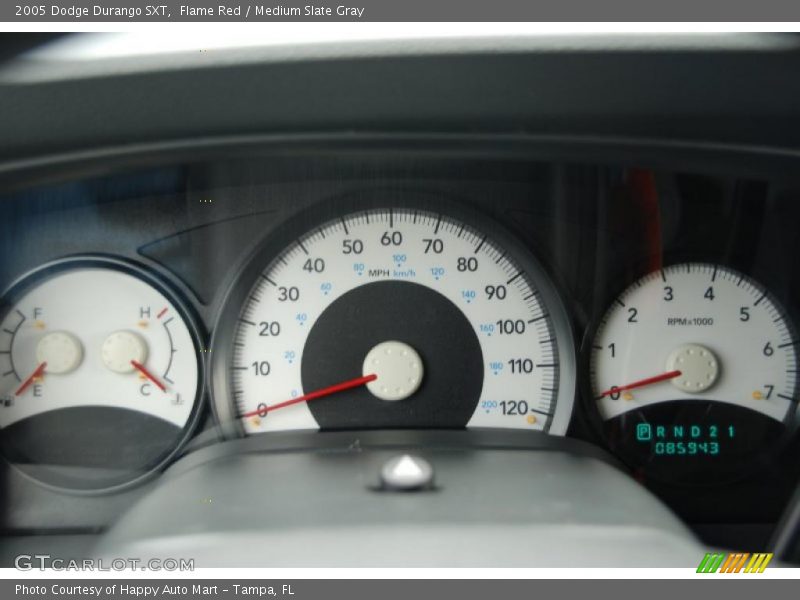 Flame Red / Medium Slate Gray 2005 Dodge Durango SXT