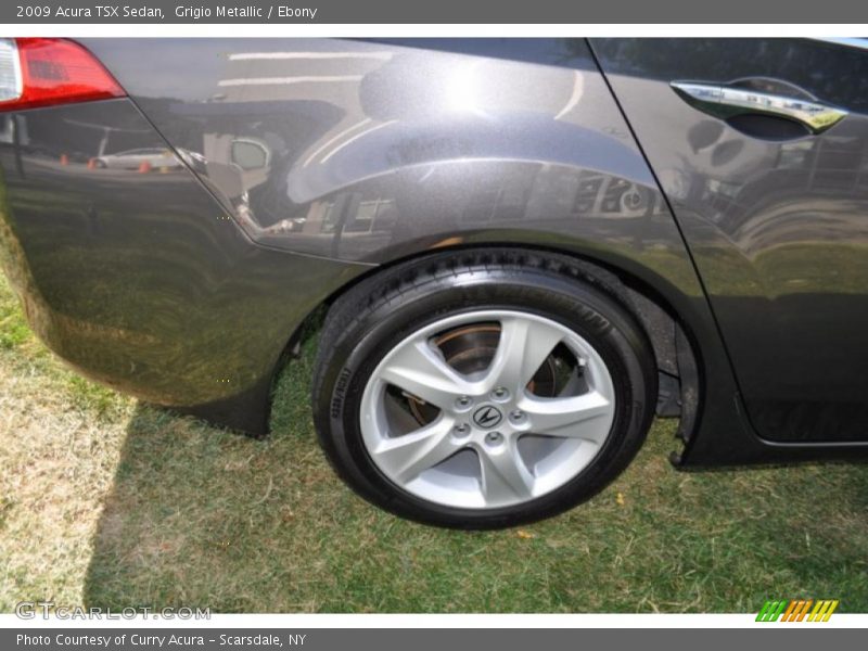 Grigio Metallic / Ebony 2009 Acura TSX Sedan