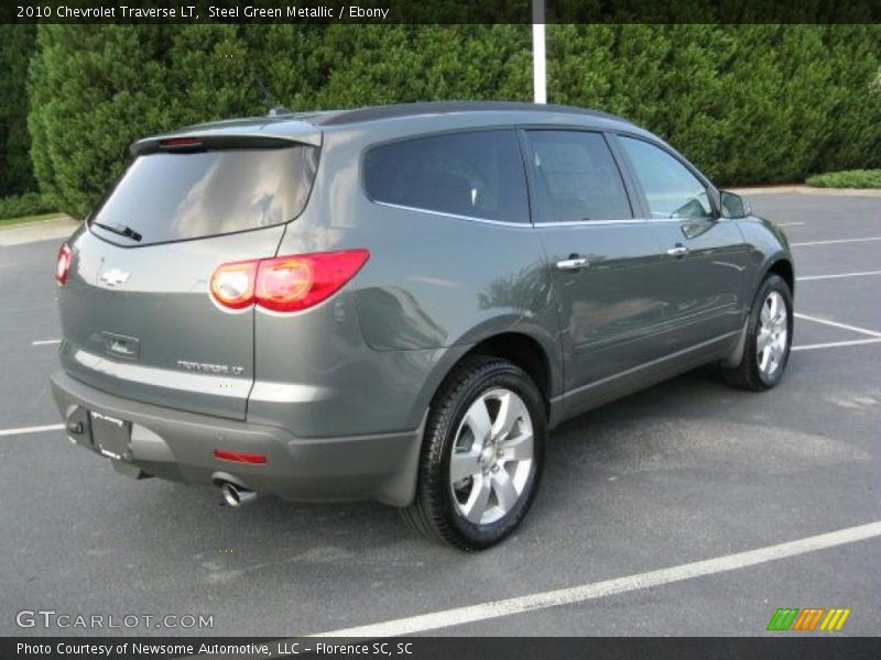 Steel Green Metallic / Ebony 2010 Chevrolet Traverse LT