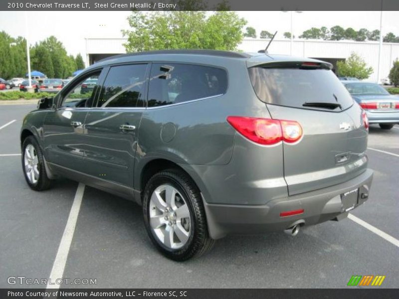 Steel Green Metallic / Ebony 2010 Chevrolet Traverse LT