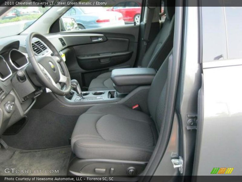 Steel Green Metallic / Ebony 2010 Chevrolet Traverse LT