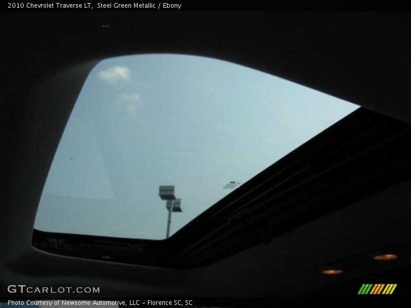 Steel Green Metallic / Ebony 2010 Chevrolet Traverse LT