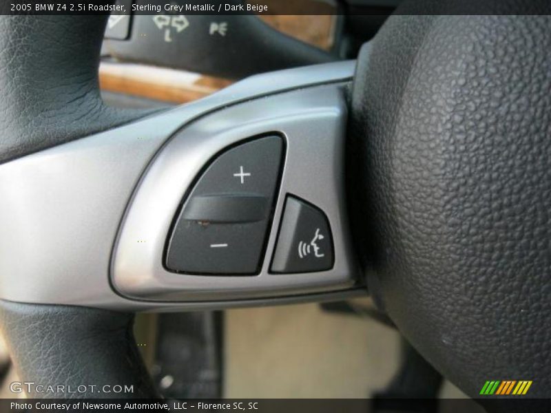 Sterling Grey Metallic / Dark Beige 2005 BMW Z4 2.5i Roadster
