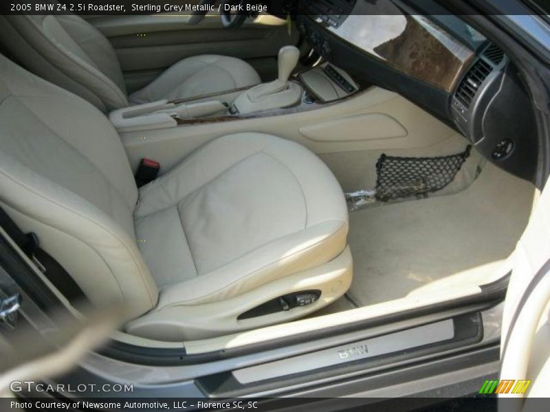 Sterling Grey Metallic / Dark Beige 2005 BMW Z4 2.5i Roadster