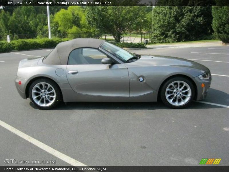 Sterling Grey Metallic / Dark Beige 2005 BMW Z4 2.5i Roadster