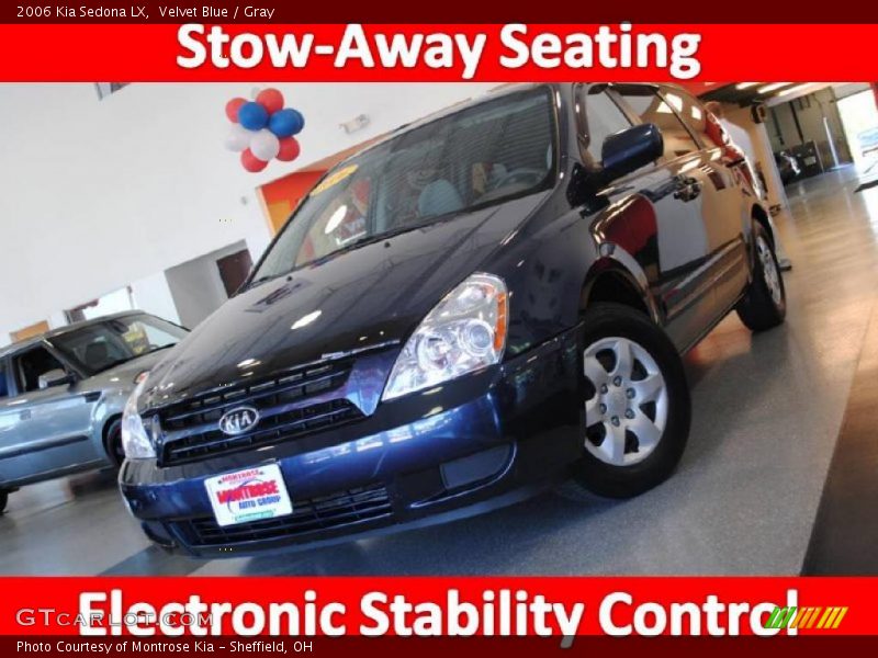 Velvet Blue / Gray 2006 Kia Sedona LX