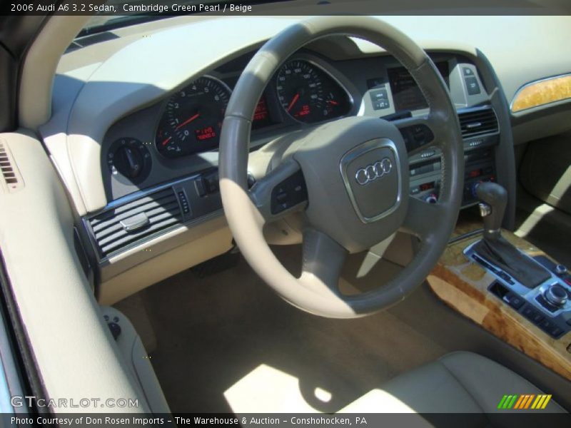 Cambridge Green Pearl / Beige 2006 Audi A6 3.2 Sedan