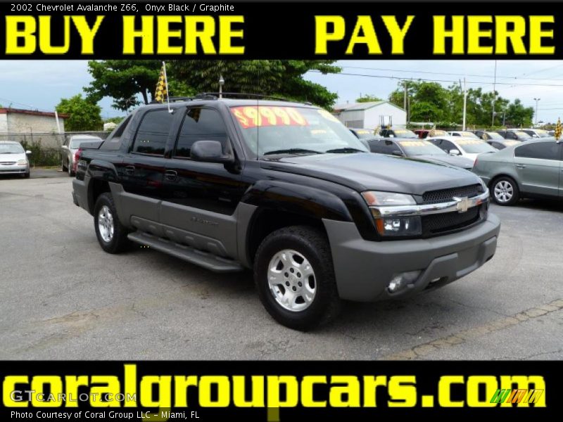 Onyx Black / Graphite 2002 Chevrolet Avalanche Z66