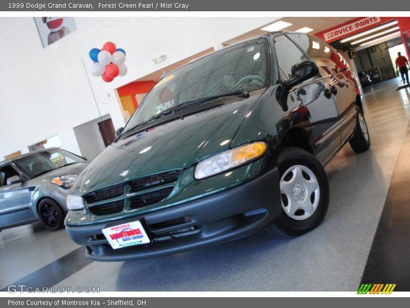 Forest Green Pearl / Mist Gray 1999 Dodge Grand Caravan