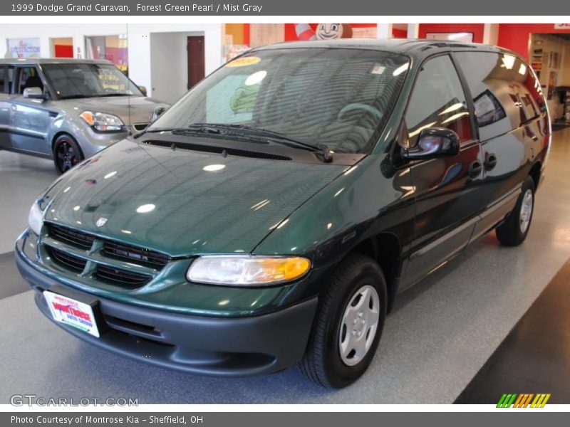 Forest Green Pearl / Mist Gray 1999 Dodge Grand Caravan