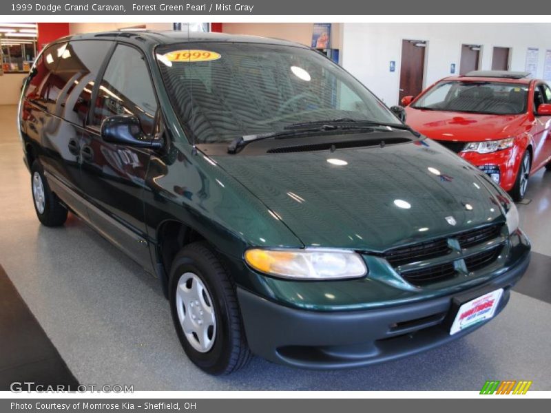 Forest Green Pearl / Mist Gray 1999 Dodge Grand Caravan