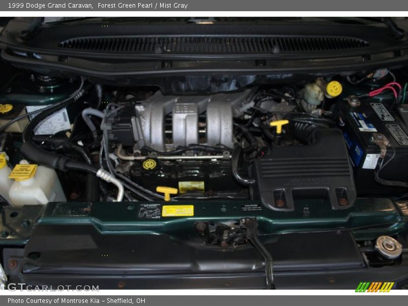 Forest Green Pearl / Mist Gray 1999 Dodge Grand Caravan