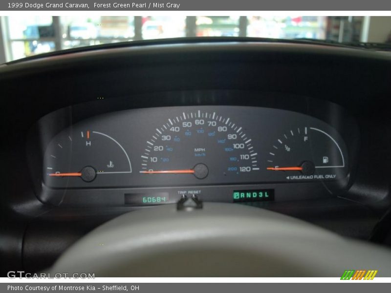 Forest Green Pearl / Mist Gray 1999 Dodge Grand Caravan