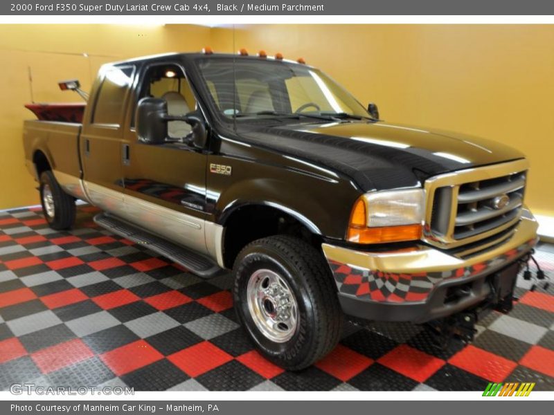 Black / Medium Parchment 2000 Ford F350 Super Duty Lariat Crew Cab 4x4