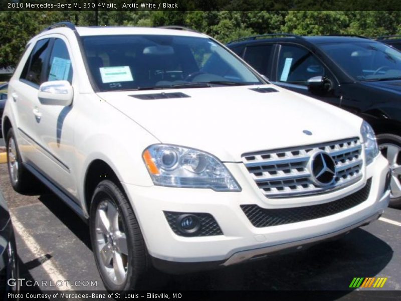 Arctic White / Black 2010 Mercedes-Benz ML 350 4Matic