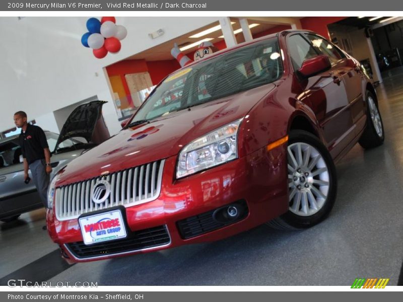 Vivid Red Metallic / Dark Charcoal 2009 Mercury Milan V6 Premier