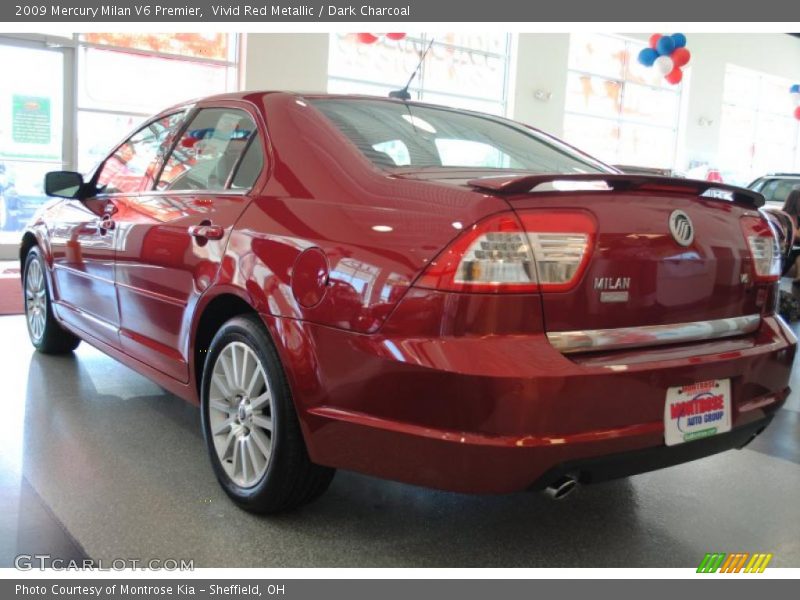 Vivid Red Metallic / Dark Charcoal 2009 Mercury Milan V6 Premier