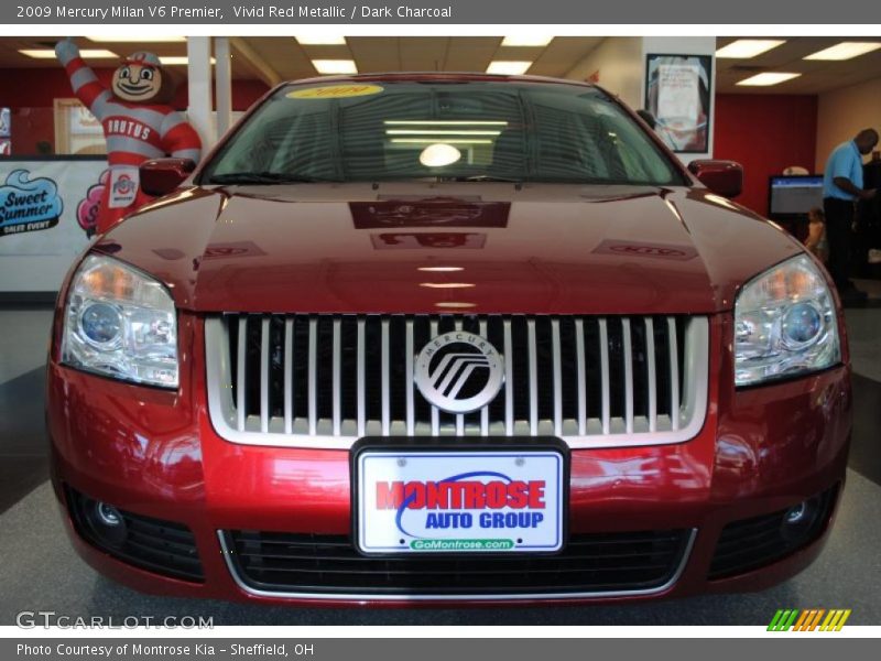 Vivid Red Metallic / Dark Charcoal 2009 Mercury Milan V6 Premier