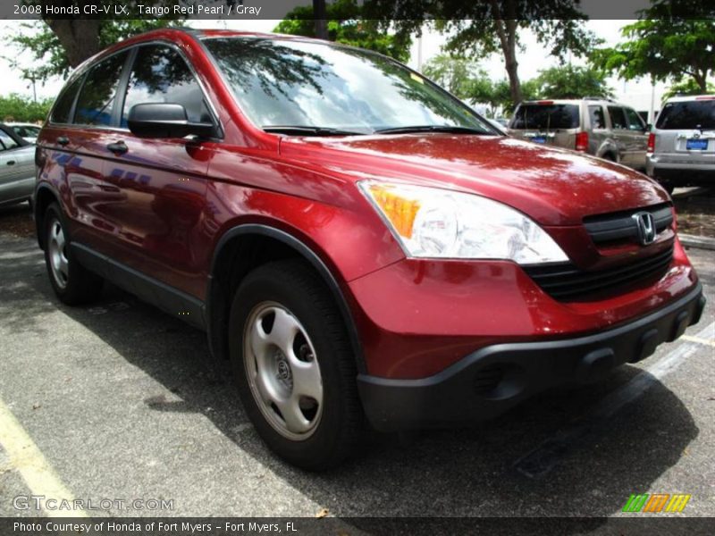 Tango Red Pearl / Gray 2008 Honda CR-V LX