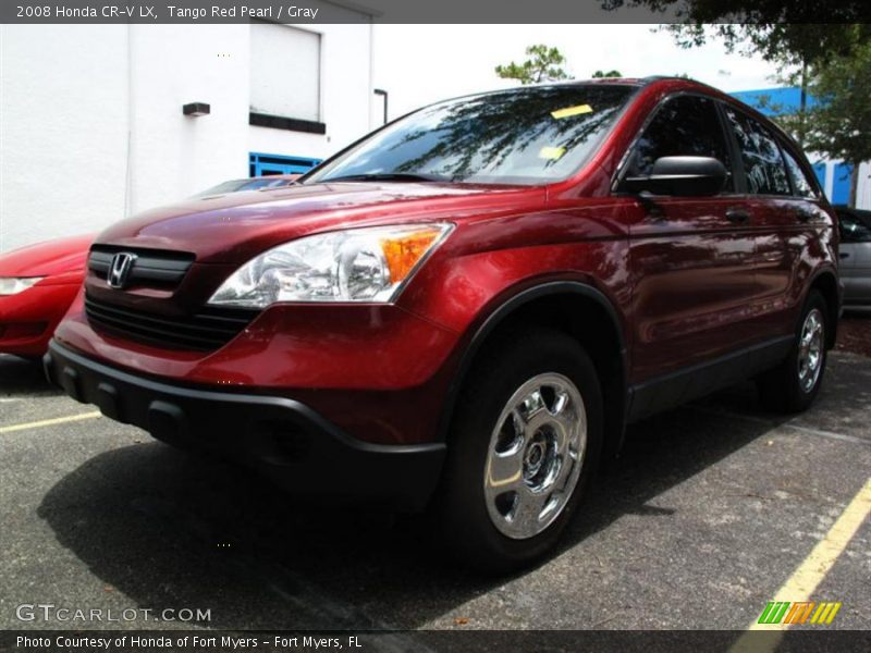 Tango Red Pearl / Gray 2008 Honda CR-V LX