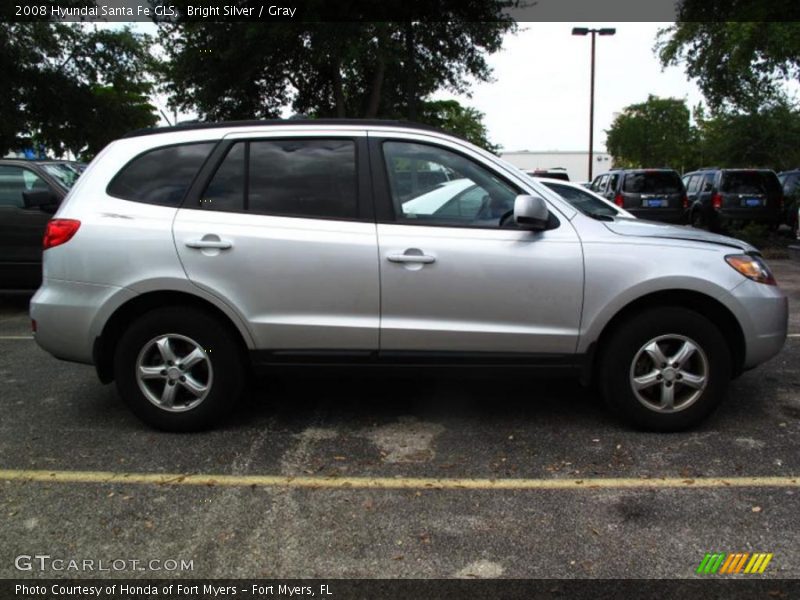Bright Silver / Gray 2008 Hyundai Santa Fe GLS