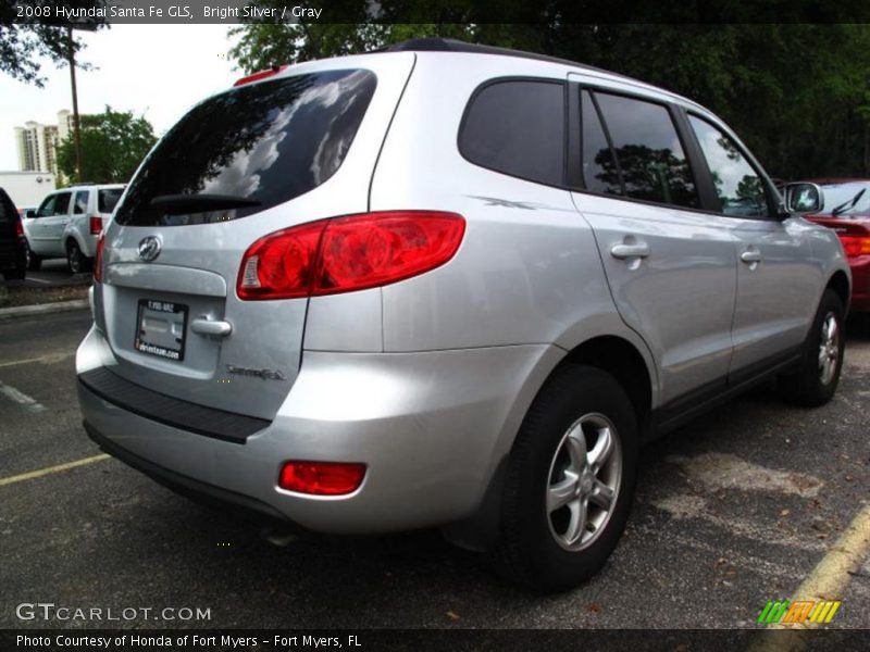 Bright Silver / Gray 2008 Hyundai Santa Fe GLS