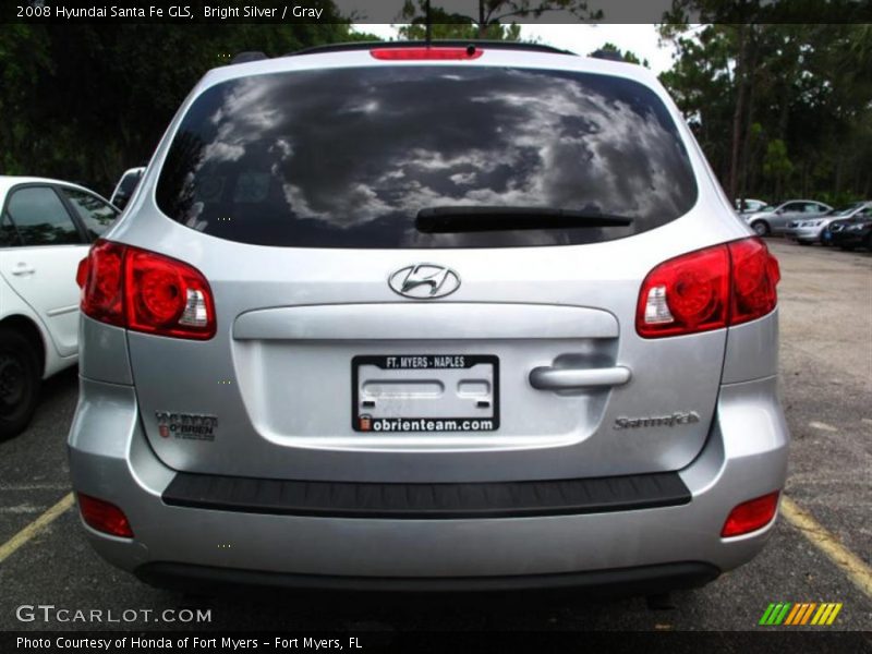 Bright Silver / Gray 2008 Hyundai Santa Fe GLS