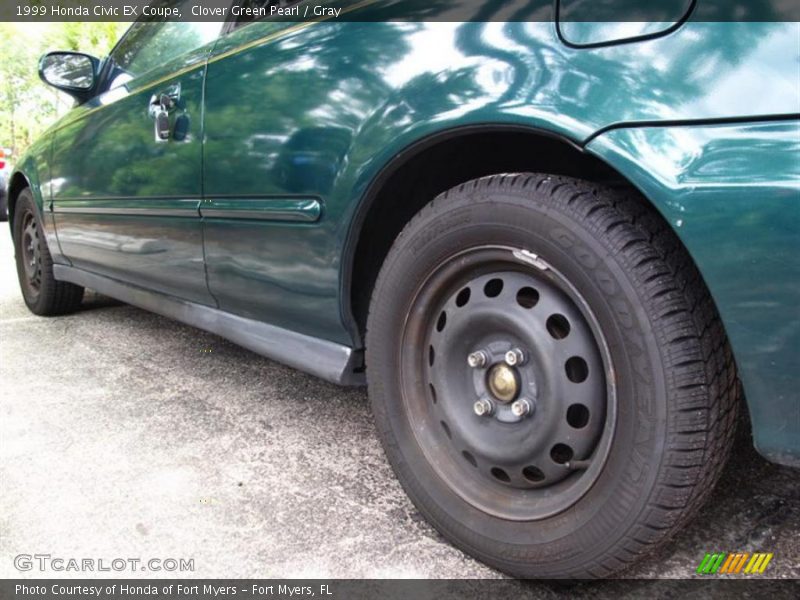 Clover Green Pearl / Gray 1999 Honda Civic EX Coupe