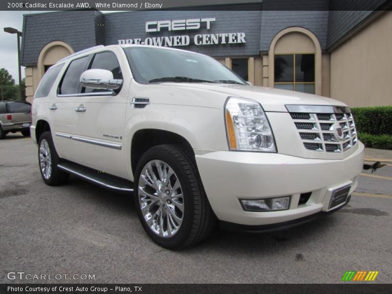 White Diamond / Ebony 2008 Cadillac Escalade AWD