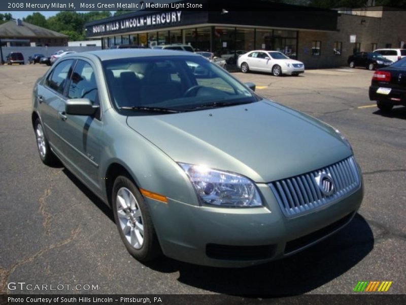 Moss Green Metallic / Medium Light Stone 2008 Mercury Milan I4