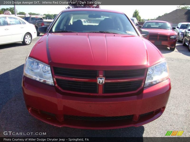 Inferno Red Crystal Pearl / Dark Slate Gray 2009 Dodge Avenger SXT