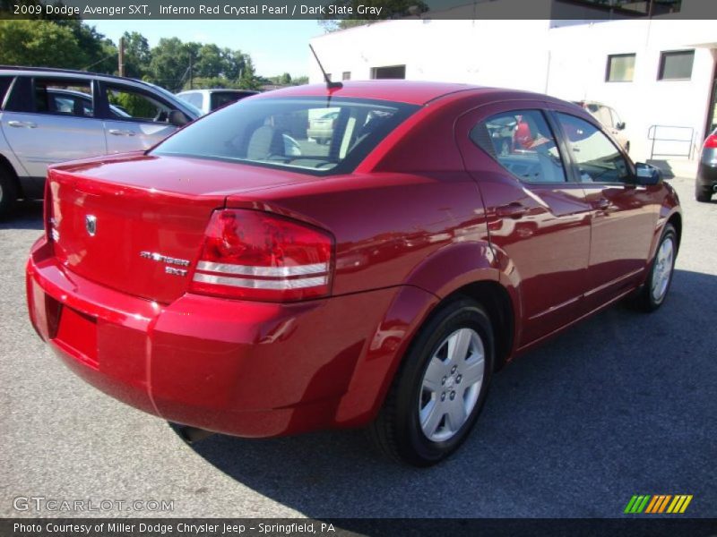 Inferno Red Crystal Pearl / Dark Slate Gray 2009 Dodge Avenger SXT