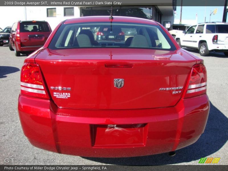 Inferno Red Crystal Pearl / Dark Slate Gray 2009 Dodge Avenger SXT
