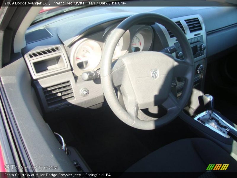 Inferno Red Crystal Pearl / Dark Slate Gray 2009 Dodge Avenger SXT