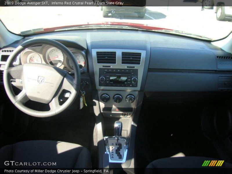 Inferno Red Crystal Pearl / Dark Slate Gray 2009 Dodge Avenger SXT