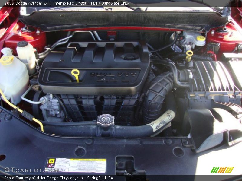 Inferno Red Crystal Pearl / Dark Slate Gray 2009 Dodge Avenger SXT